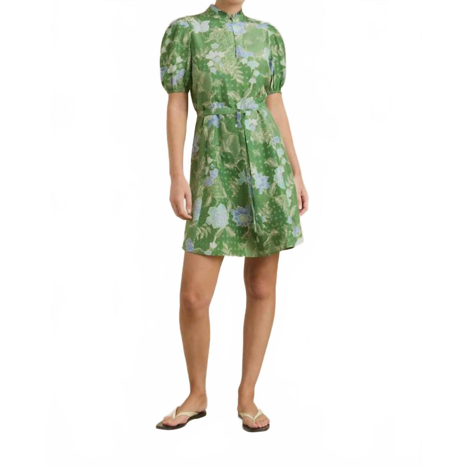 New Hannah Artwear Gaia Bloom Dress In Jungle Green